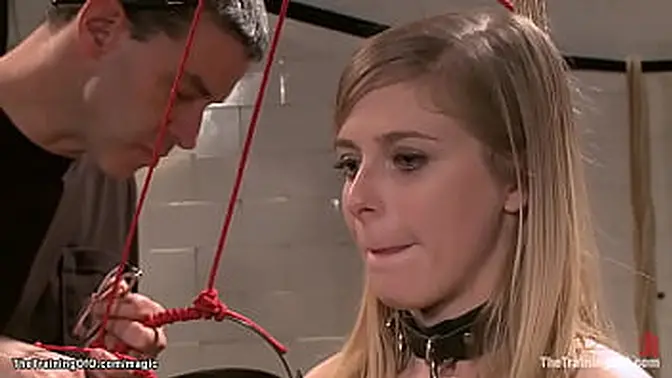 Painful training turns busty blonde into anal slut for gimp