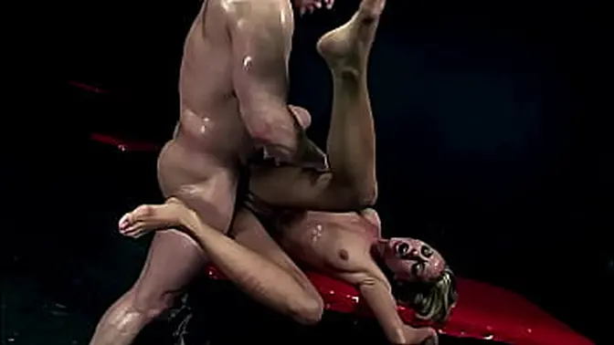 Dominant woman slaps and face slaps during rough sex