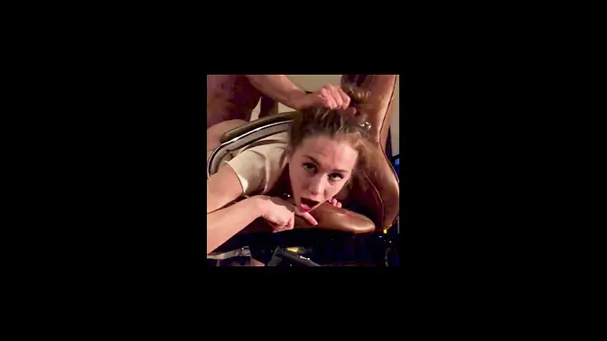 Amateur couple clamps petite fitness girl's ass and fucks her hard