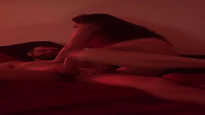 Red-headed MILF cowgirl rides and cums on dad's cock