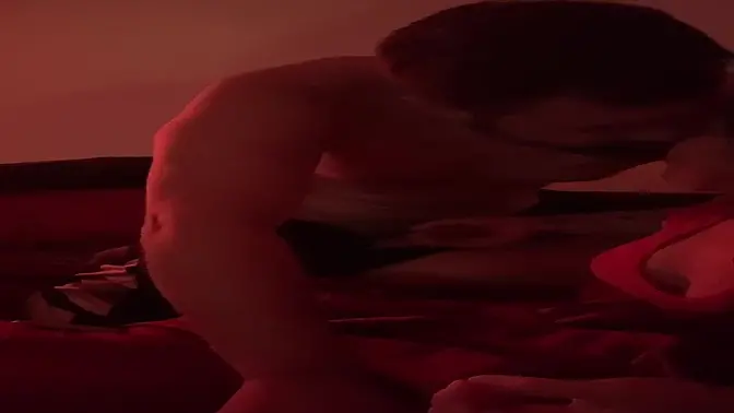 Red-headed MILF cowgirl rides and cums on dad's cock