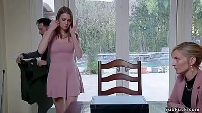 Mona Wales and Ashley Lane get their asses reamed in lawyer's BDSM fantasy