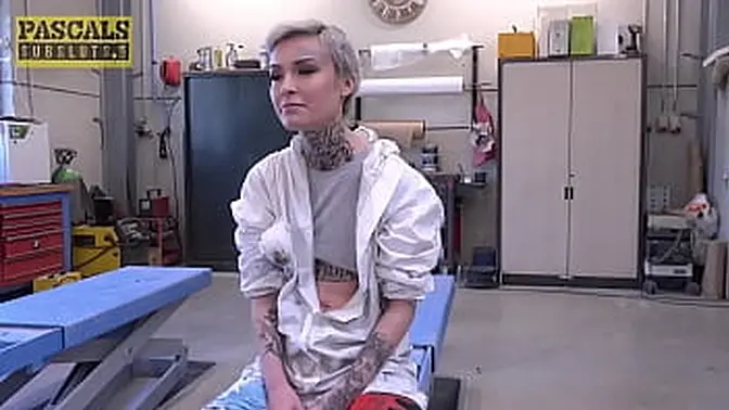 British tattooed pixie whore submits to rough domination