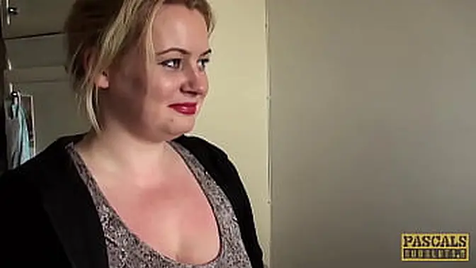 British blonde gets big cock in her mouth and gets dominated