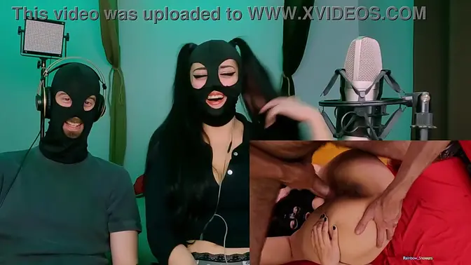 Amateur couple laughs at girl's big clit and beauty gape fart