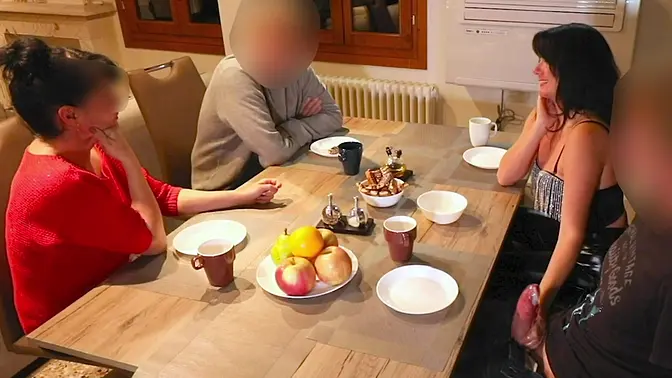 Big Cock Pulled Out in Public Restaurant