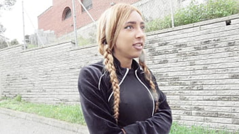 Horny girl walks down the street asking for cocks part 2