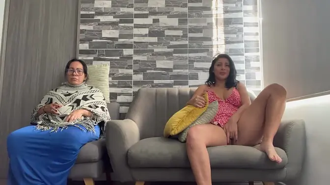 Naughty stepmom doesn't notice me fingering my wet pussy