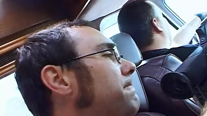 British ebony Cynthia gets a car-threesome