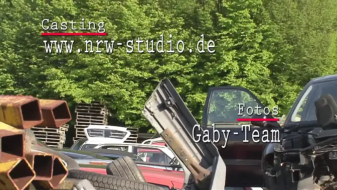 Couple gets fucked by mechanics in a group fuck session