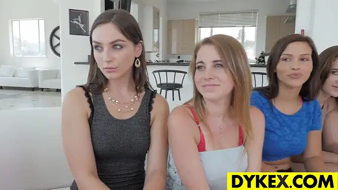 Gorgeous ladies having hardcore lesbian orgy