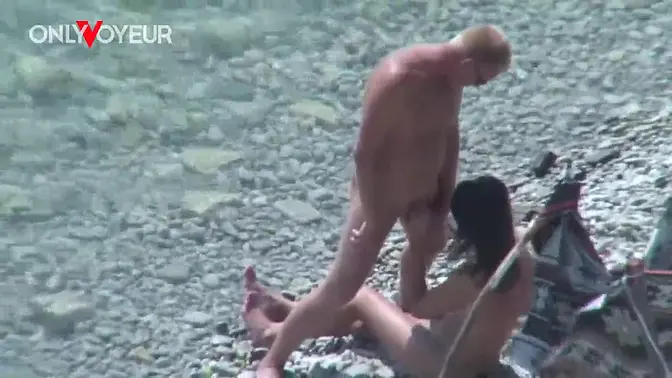 Beach Voyeur  Slut wife gives head and gets fucked in public