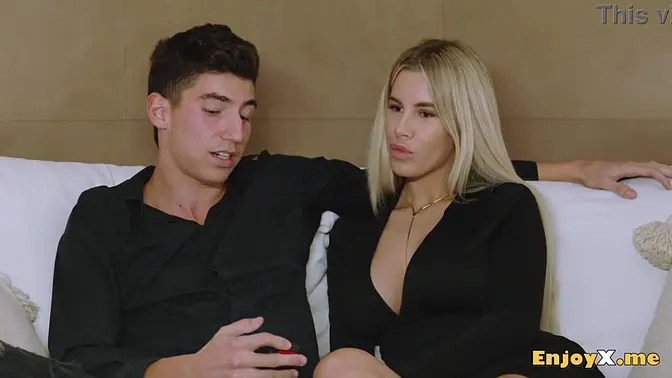 Naughty housewife deepthroats in the kitchen