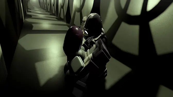 Raven takes a HUGE cock in her 3D animated hentai game