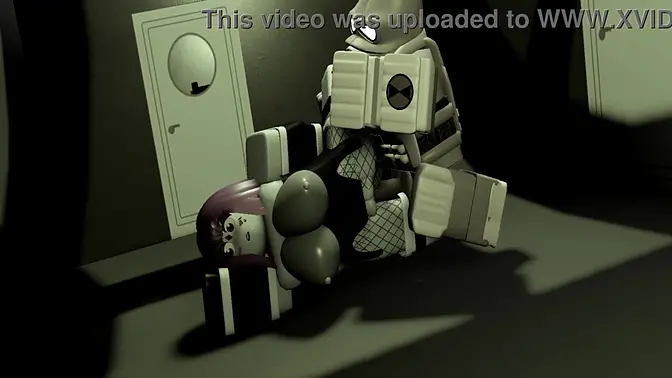 Raven takes a HUGE cock in her 3D animated hentai game