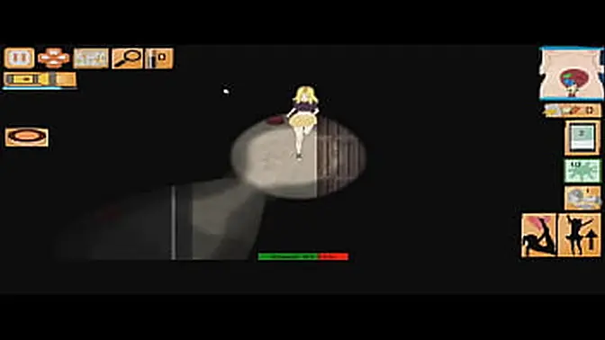 Curvy female protagonist fights off monsters while growing bigger