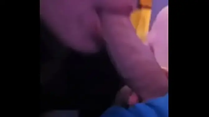 Brunette wife gives sloppy deepthroat with big natural tits