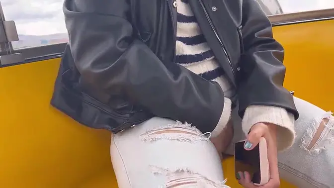 Slutty lesbians touching each other in public in a park in Colombia