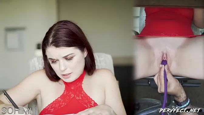 Slut with creamy pussy gets cum