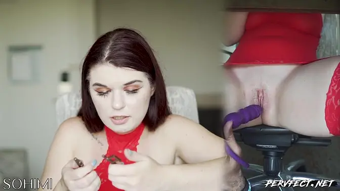 Slut with creamy pussy gets cum