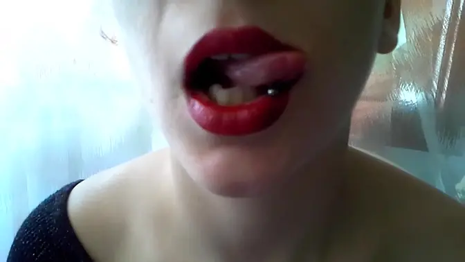 Petite brunette student gives sensual kisses and shows off her skinny body