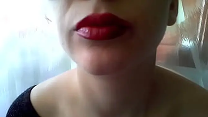 Petite brunette student gives sensual kisses and shows off her skinny body