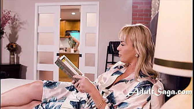 Hot Blonde MILF dominates and rides young cock