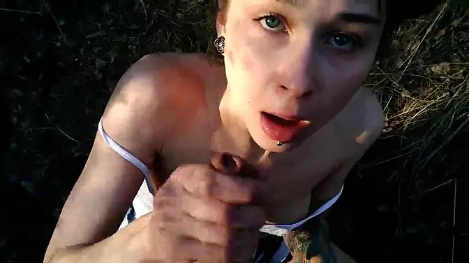 Outdoor creampie facefuck ¦ POV deepthroat
