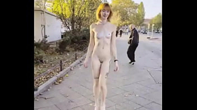 FULLY NUDE walking in Public! Pixie Pink