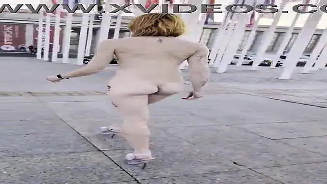 FULLY NUDE walking in Public! Pixie Pink