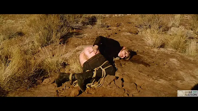 Submissive chick's hard outdoor butt fucking