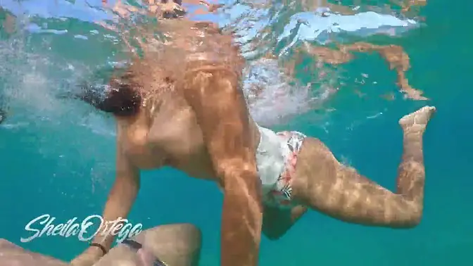 Sultry Sheila Ortega sucks and fucks under the Barcelona sea