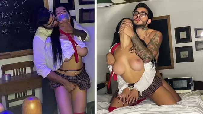 Latina student gets dominated and fucked hard by teacher