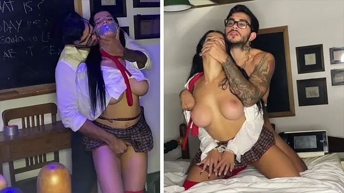 Latina student gets dominated and fucked hard by teacher