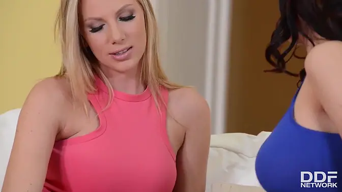 Curvy babes in colored stockings get into foot fetish and anal action