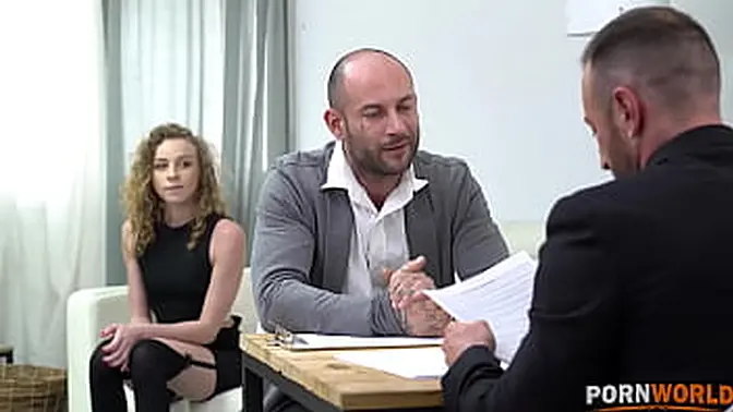 French babe gets double penetrated to please client