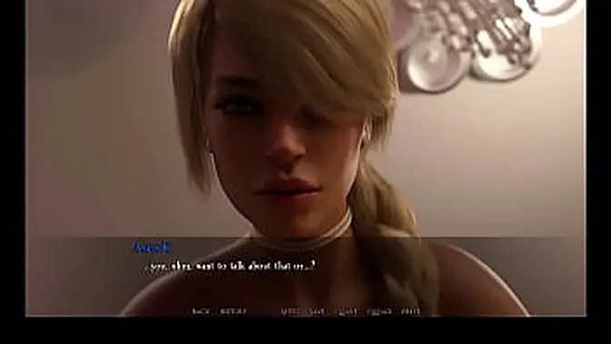 Insatiable nymphomaniac blonde in 3D game