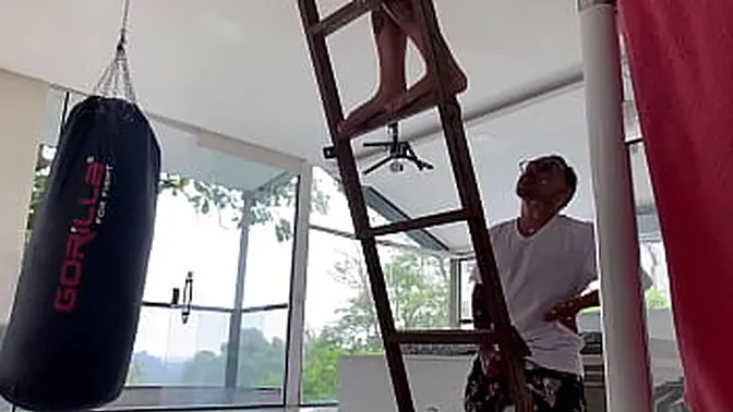 I called a painter to do some work in my house and paid in another way (COMPLETE ON RED)