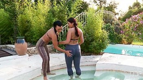 Perfect lesbian Foot Fetish in Tropical Oasis