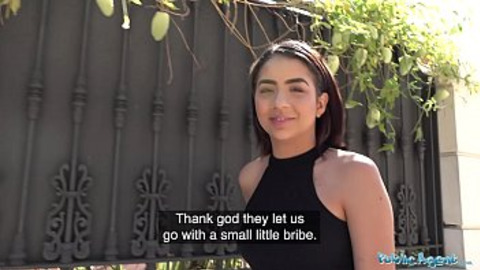 Public Agent Sexy short haired Brunette Latina babe fucked in POV