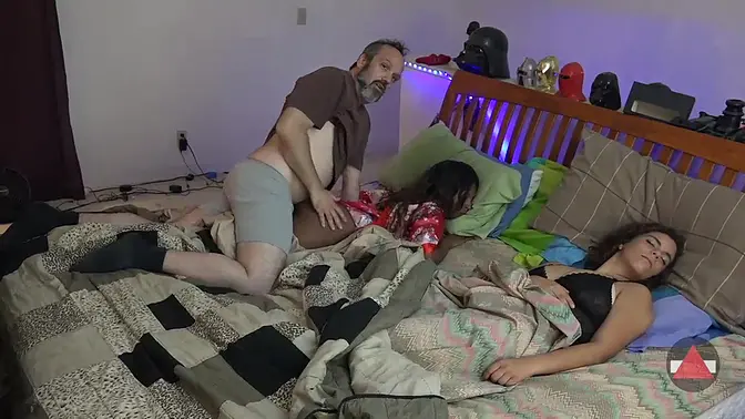 Ebony roomies get knocked up by a lucky guy in a threesome