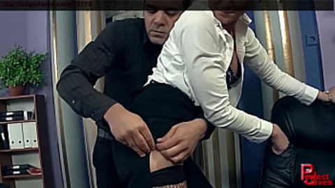 Thief gets caught and gets her punished, spanking, face slapping, pussy slapping, anal dildo, and she has her squirting orgasms.