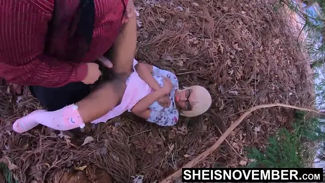 I'm Walking With Big Ass Flashing &mdash;  Meeting Up With My StepMother Husband For Secrete Sex In The Grass &mdash;  Hot Black Stepdaughter Sheisnovember POV Rough Missionary Fuck With Legs Pushed Back Screaming Public Outdoors Fucking by Msnovember