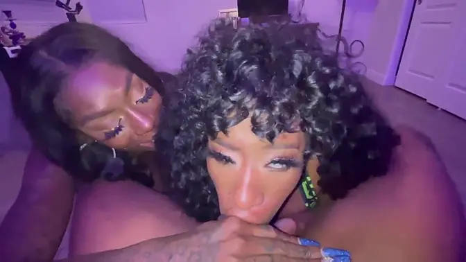 Black beauties lustily suck BBC in wild ebony encounter