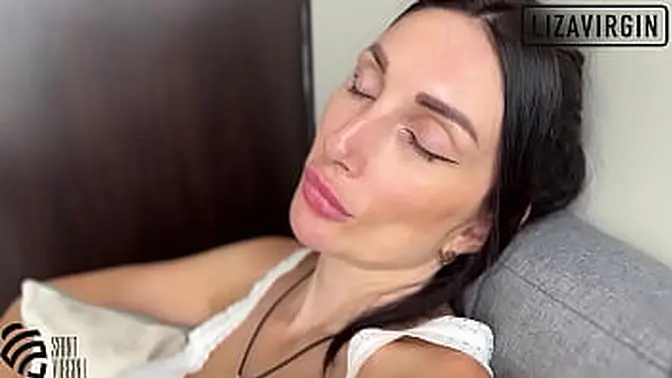 Stepmom's tits covered in stepson's jizz