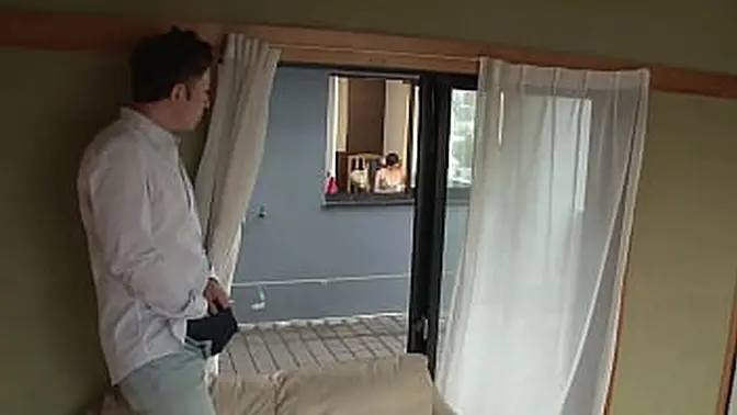 Japanese wife with big tits caught by hidden cam