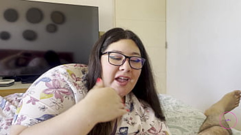 Lizren - I call my husband while I suck his friend's cock