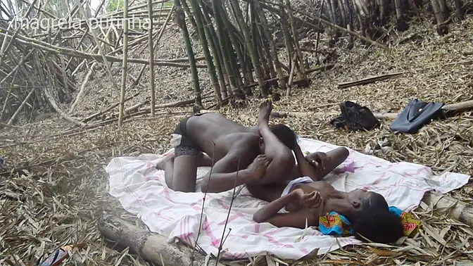 Skinny sexy babe fucked in Brazilian Amazon forest