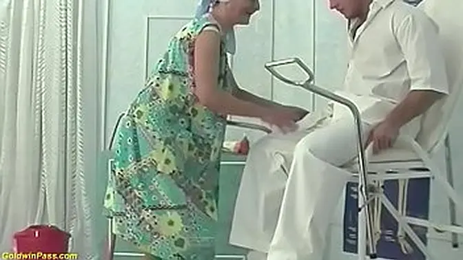 hairy bush ugly 85 years old fets fisted and rough fucked by her clinic gynecologist