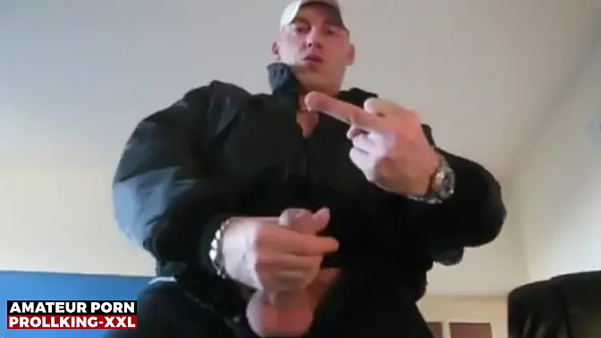 Amateur jocks jerk off to big cock in Berlin